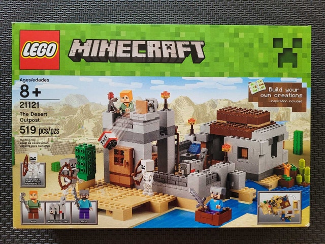 LEGO Minecraft 21121 The Desert Outpost, New and Factory Sealed