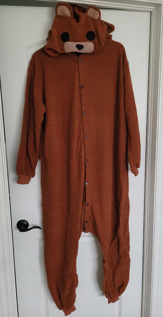 Adult Brown Bear Fleece Onesie / Halloween Costume