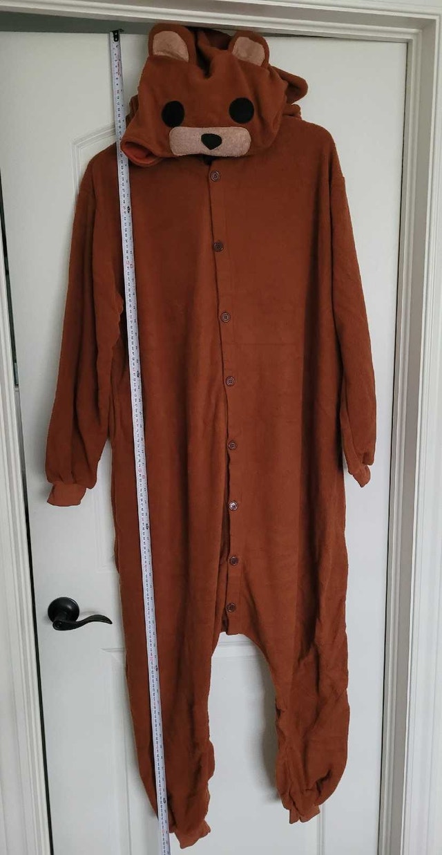 Adult Brown Bear Fleece Onesie / Halloween Costume - photo 2