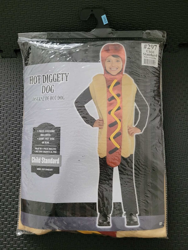 Child's Hot Dog Halloween costume