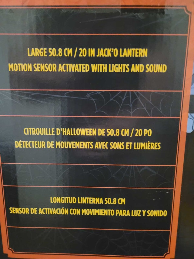 Large Jack-O-Lantern with Motion Activated Lights and Sounds - photo 5