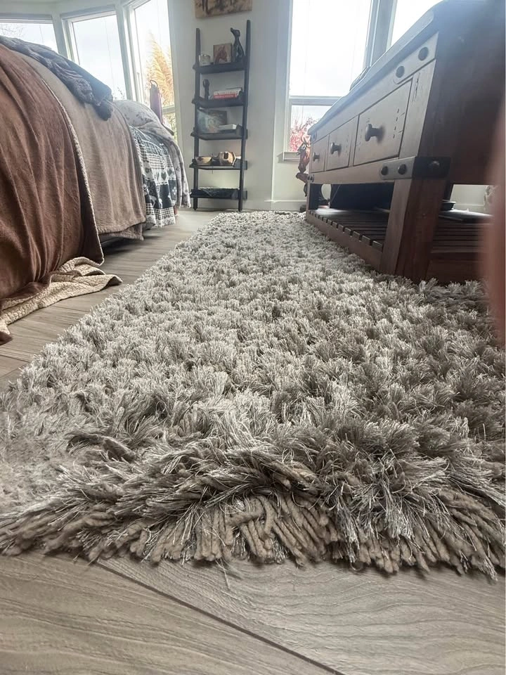 8 x 10 Grey Shag Rug - photo 3