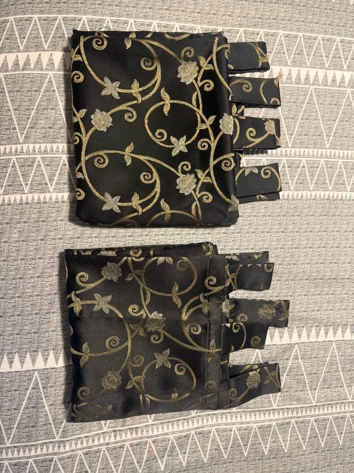 Black Out Top Tab Drapes & Matching Throw Cushions - photo 4