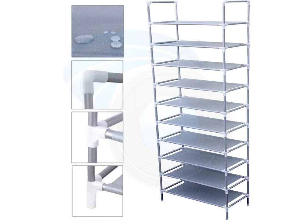 10 Tiers 30 Pair Shoe Rack Shelf Closet Holder Organizer - photo 2