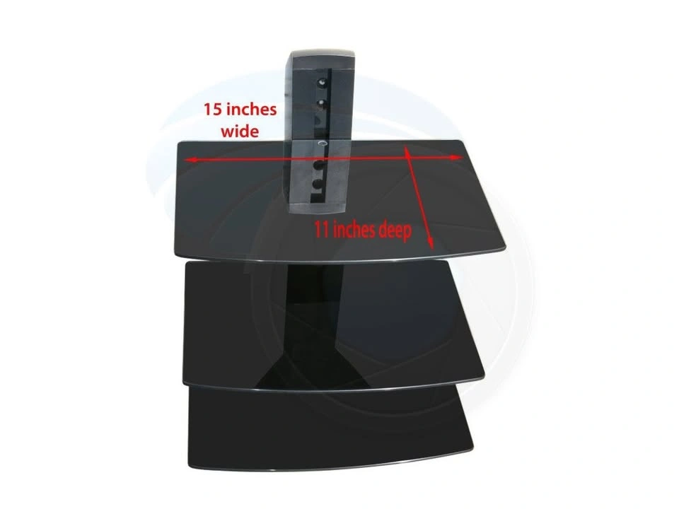 Adjustable 3 Shelf for DVD Player Cable Box Receiver Gaming Cons - photo 4
