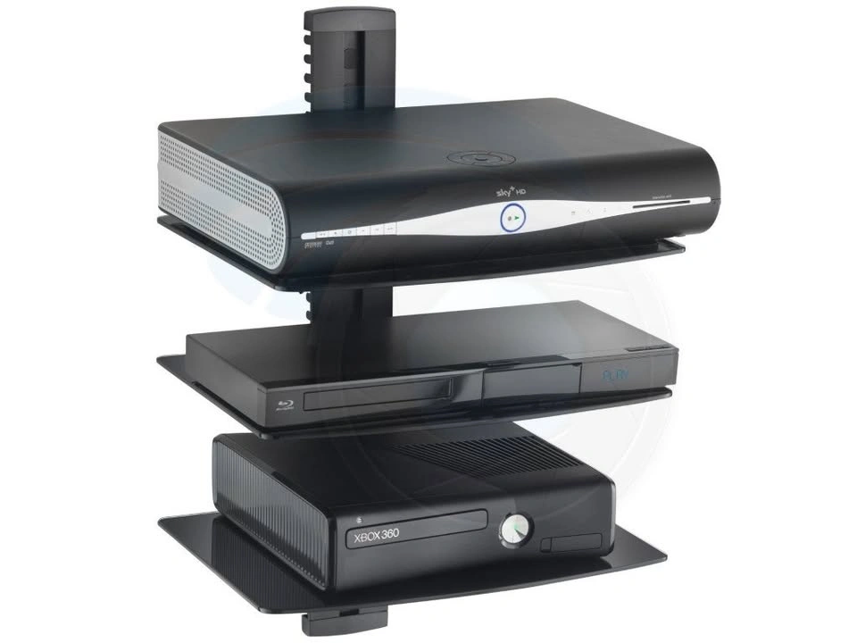 Adjustable 3 Shelf for DVD Player Cable Box Receiver Gaming Cons - photo 5