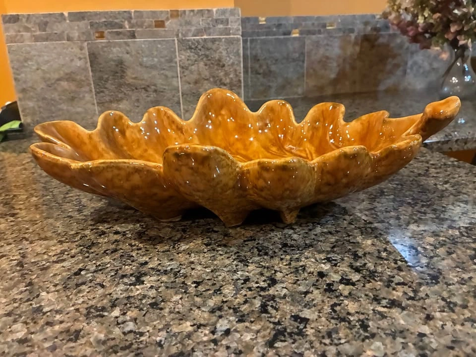 Pottery Barn Fall Harvest Leaf Ceramic Serving Platter - photo 3