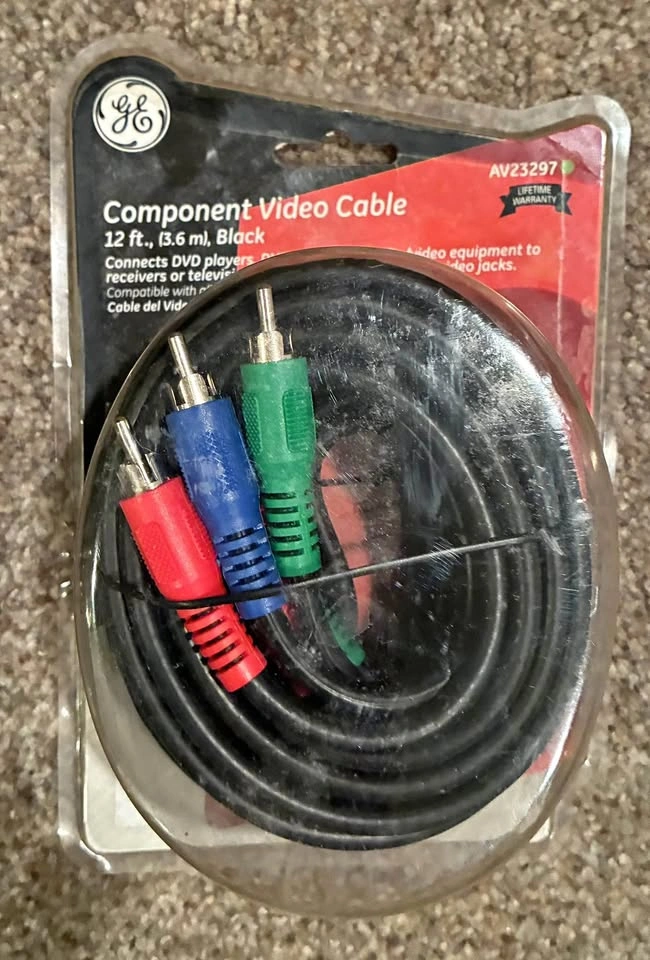 GE 12 ft. Component Video Cable