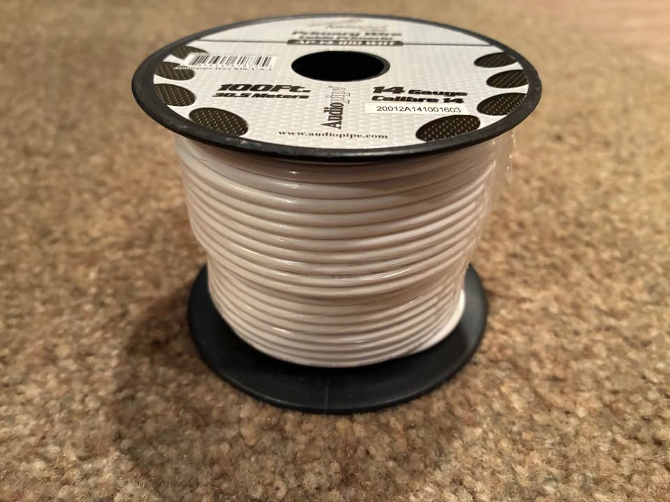 14 Gauge Car Audio Primary Wire (100ft–White) - photo 2