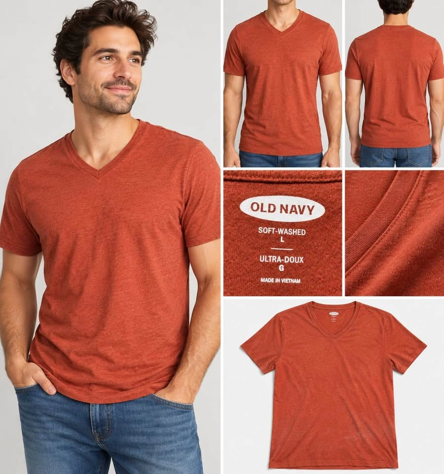 Old Navy Soft-Washed V-Neck T-Shirt - Large - photo 2