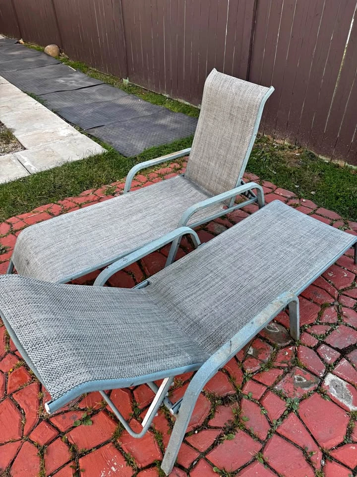 2 Outdoor Chaise Lounge Chairs