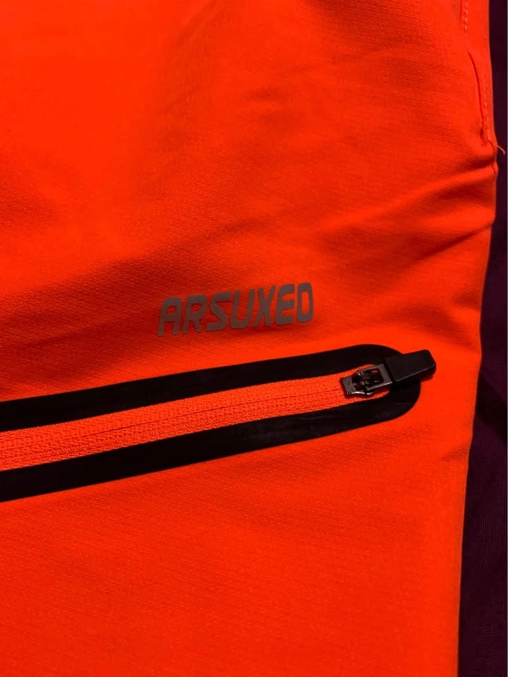 Arsuxeo Orange Cycling Shorts - photo 5
