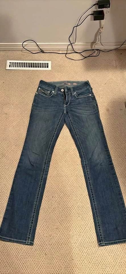 Ariat R.E.A.L. Denim Mid Rise Straight Jeans Size 27R