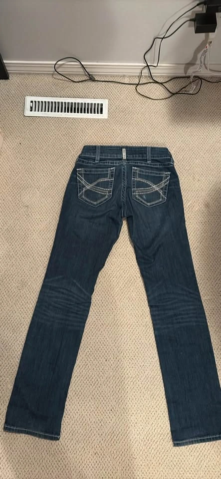 Ariat R.E.A.L. Denim Mid Rise Straight Jeans Size 27R - photo 2