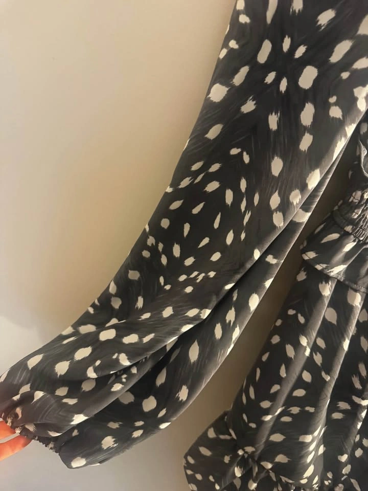 Grey fawn print one shoulder dress - photo 3