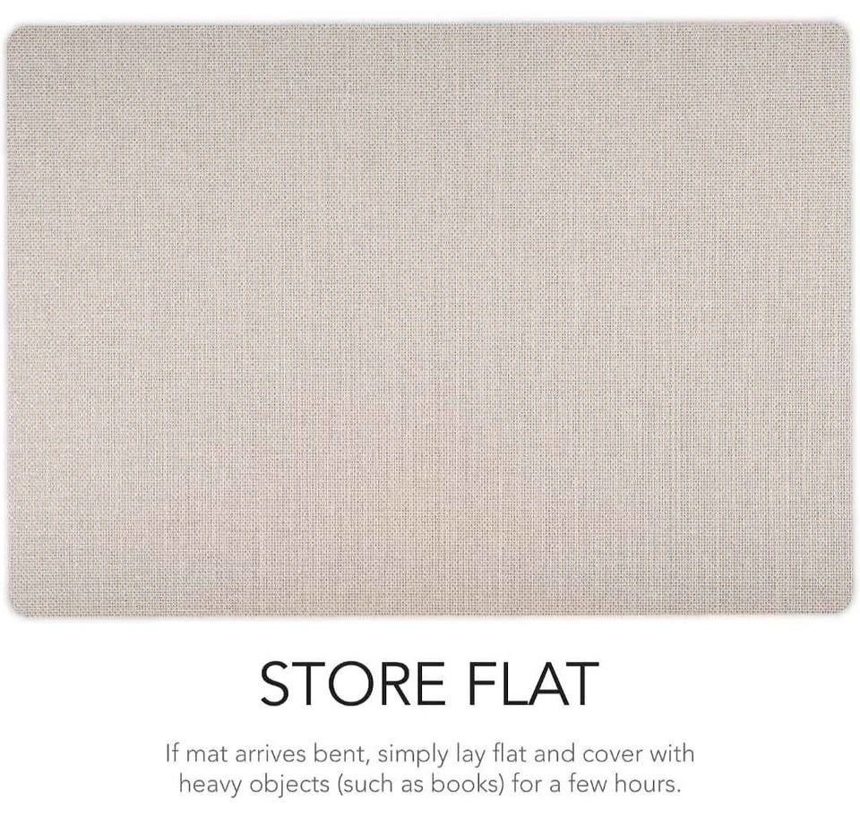 Rectangle Placemats, 6-Piece Set, Oyster, 17"x12" - photo 3