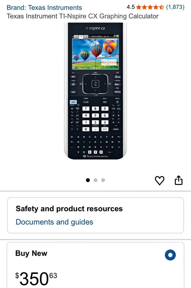 Graphing Calculator Texas Instruments TI-Nspire CX