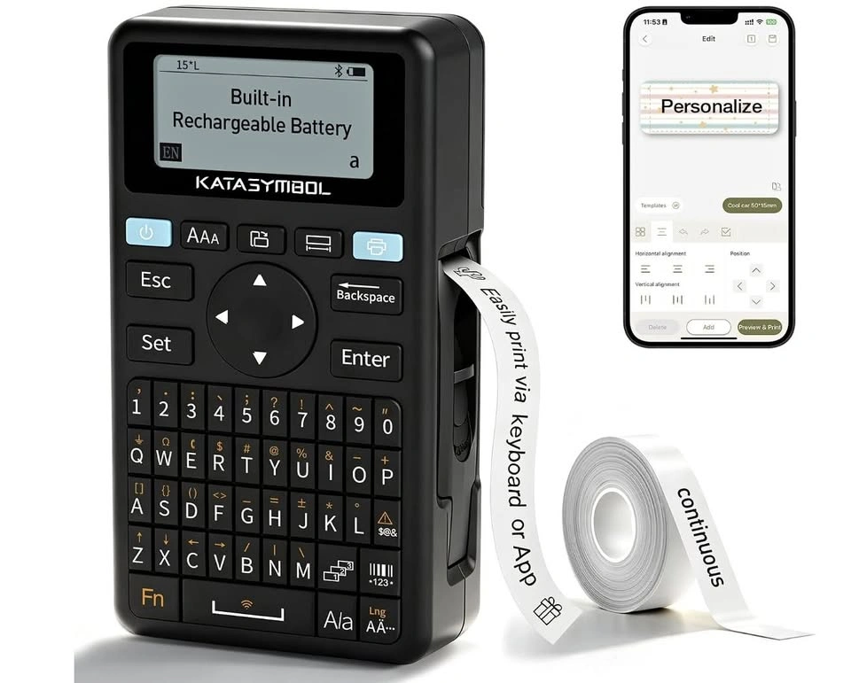 SUPVAN E11 Keyboard & Bluetooth Label Maker