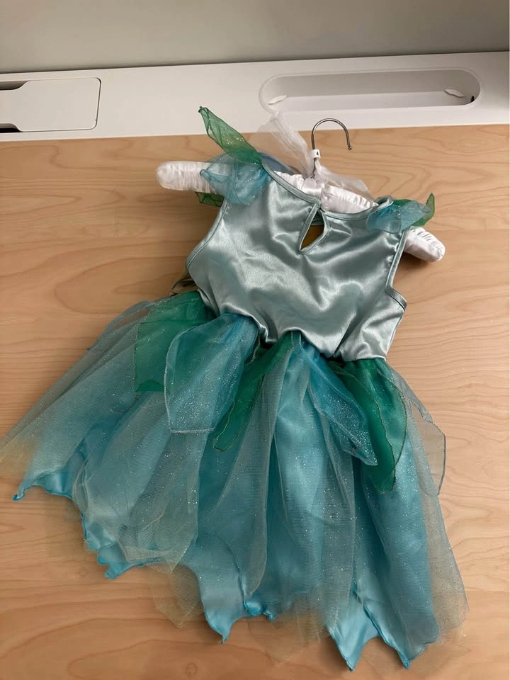 DJDLPARTY Girls Green Fairy Princess Costume Set - Size 4 - photo 2
