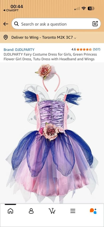 (Brand New) DJDLPARTY Girls Fairy Princess Costume Dress - photo 2