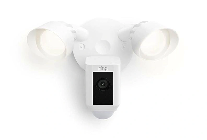 Ring Floodlight Cam Wired Plus with motion-activated 1080p HD vi