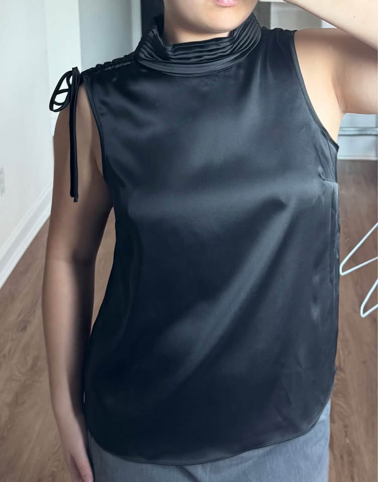 vintage satin mock neck tank - photo 4