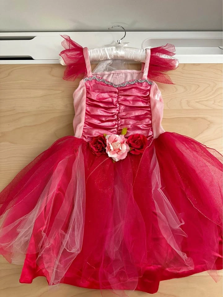 DJDLPARTY Girls Pink Fairy Princess Costume