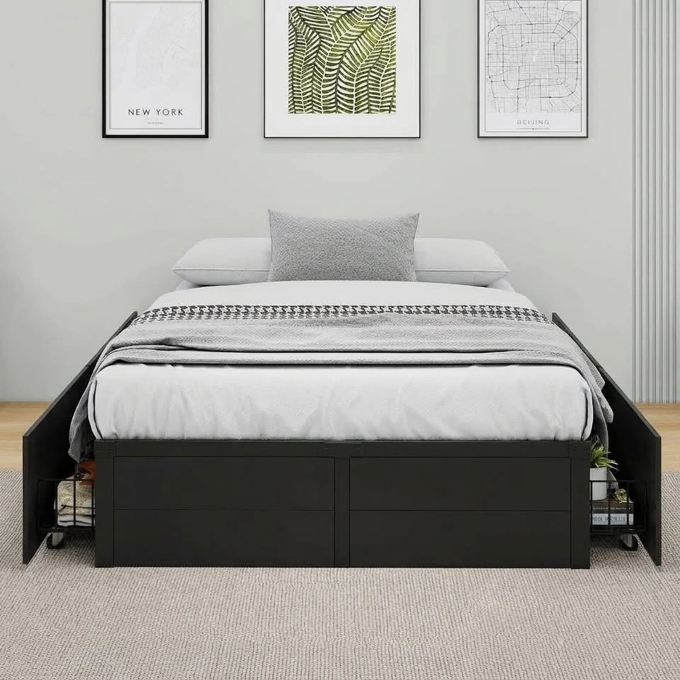 Double Bed Frames Full Size with 4 Storage Drawers - photo 2