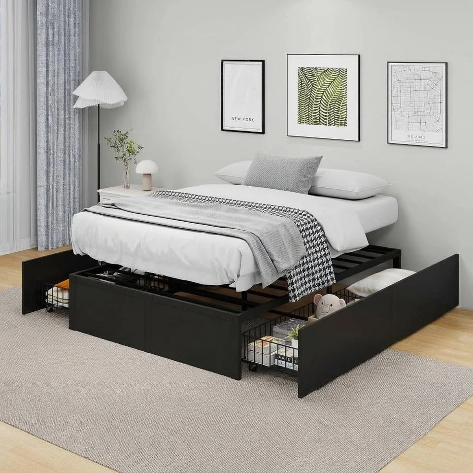 Double Bed Frames Full Size with 4 Storage Drawers - photo 4