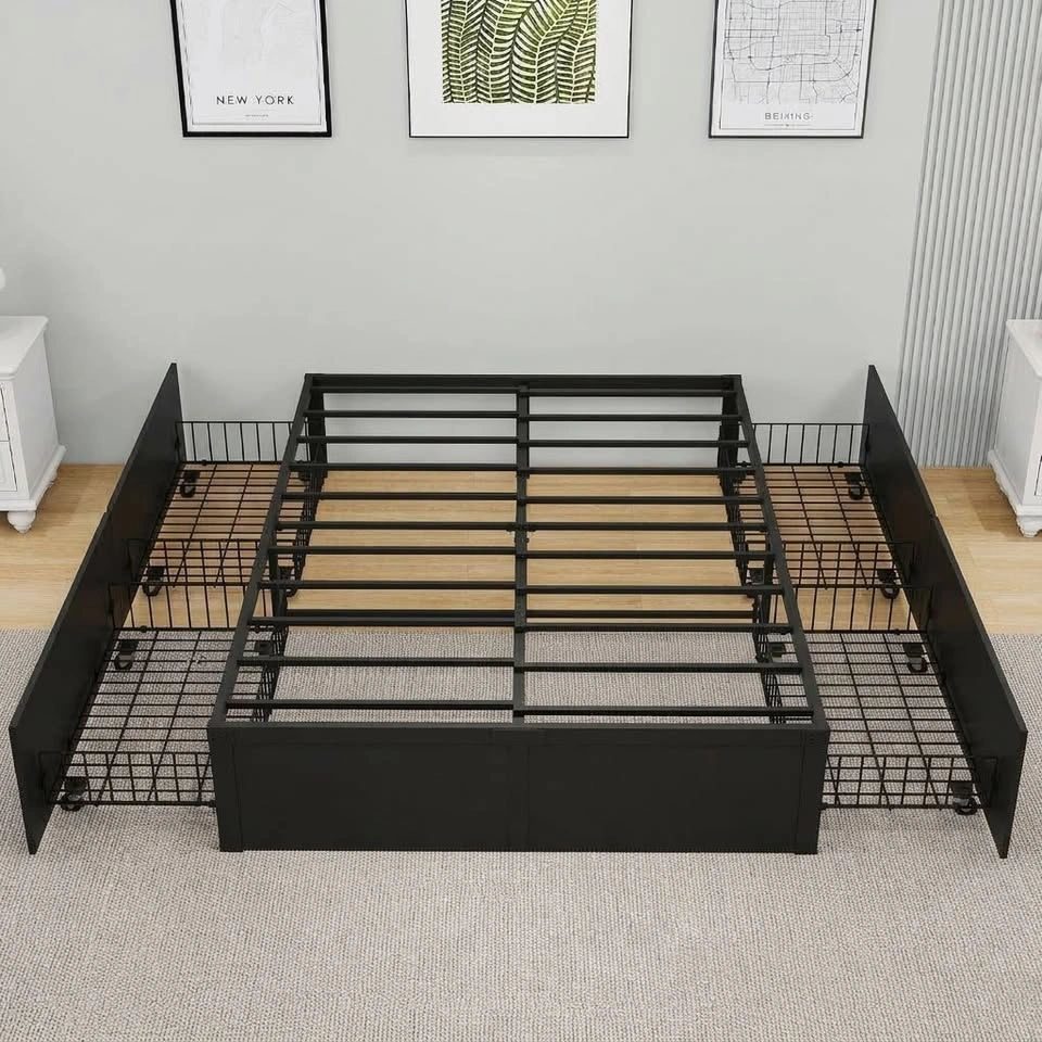 Double Bed Frames Full Size with 4 Storage Drawers - photo 5