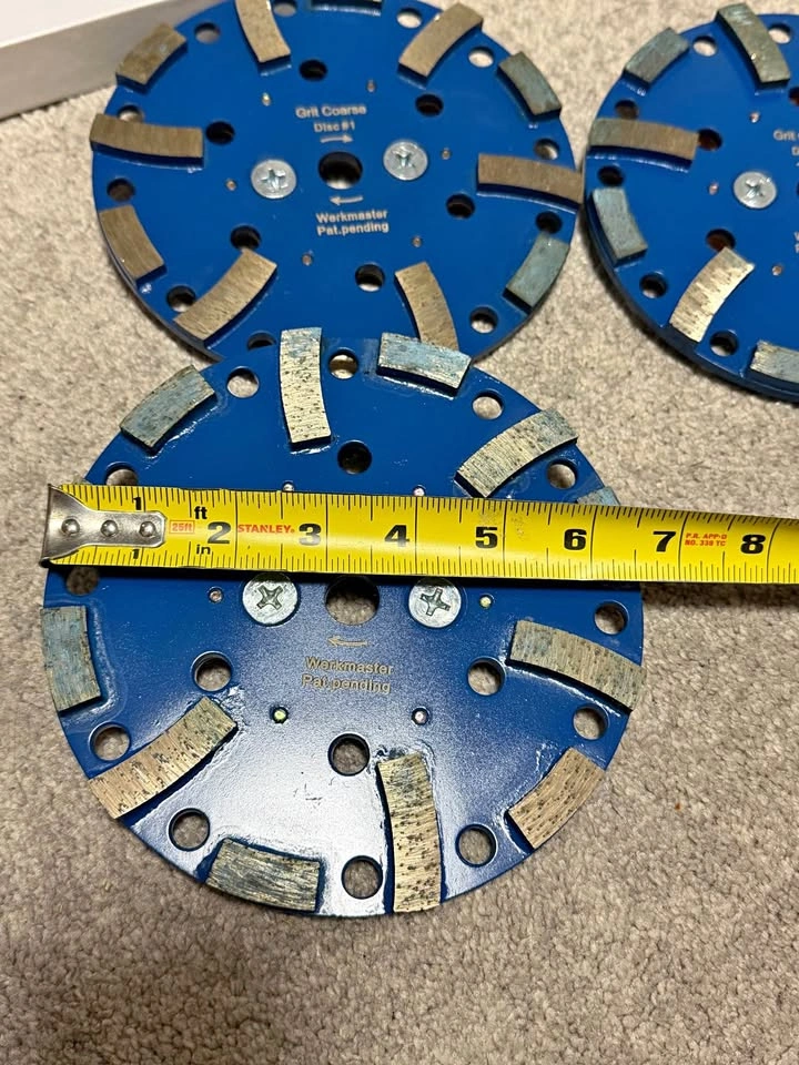 WerkMaster Coarse Diamond Grinding Discs (6.5”)