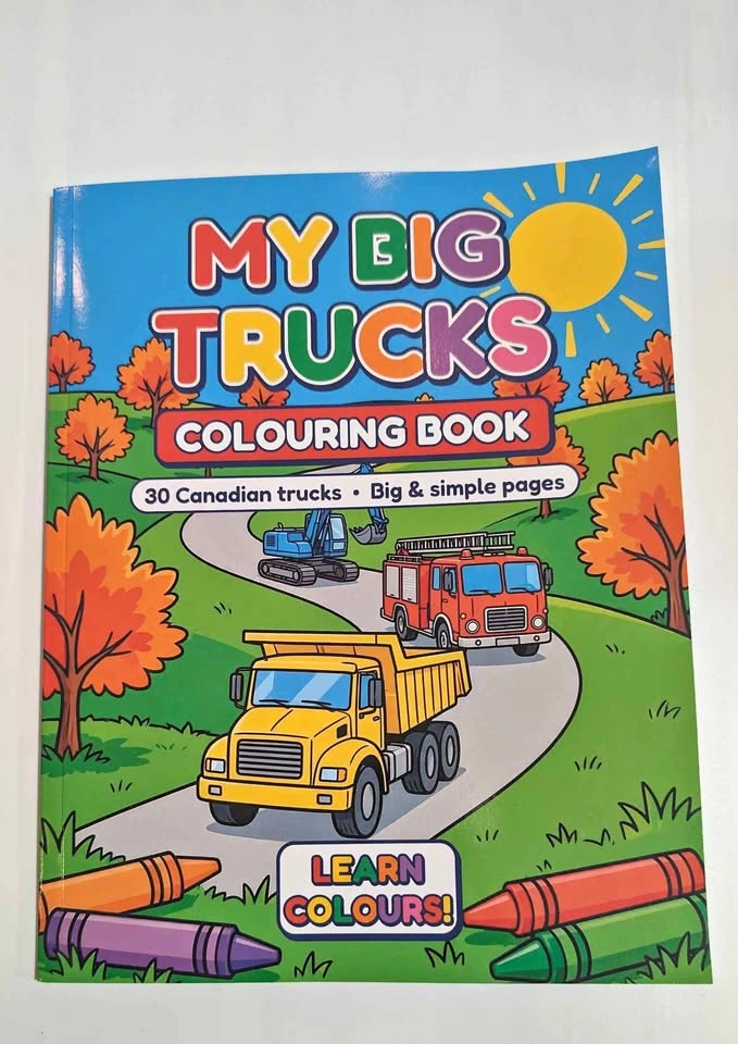 Brand New - My Big Trucks Colouring Book – 30 Trucks to Colour