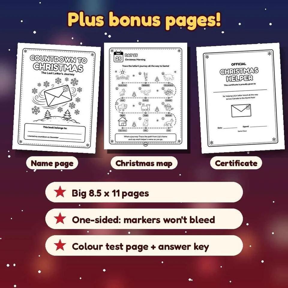 Brand New - Christmas Countdown Colouring & Activity Book - photo 4