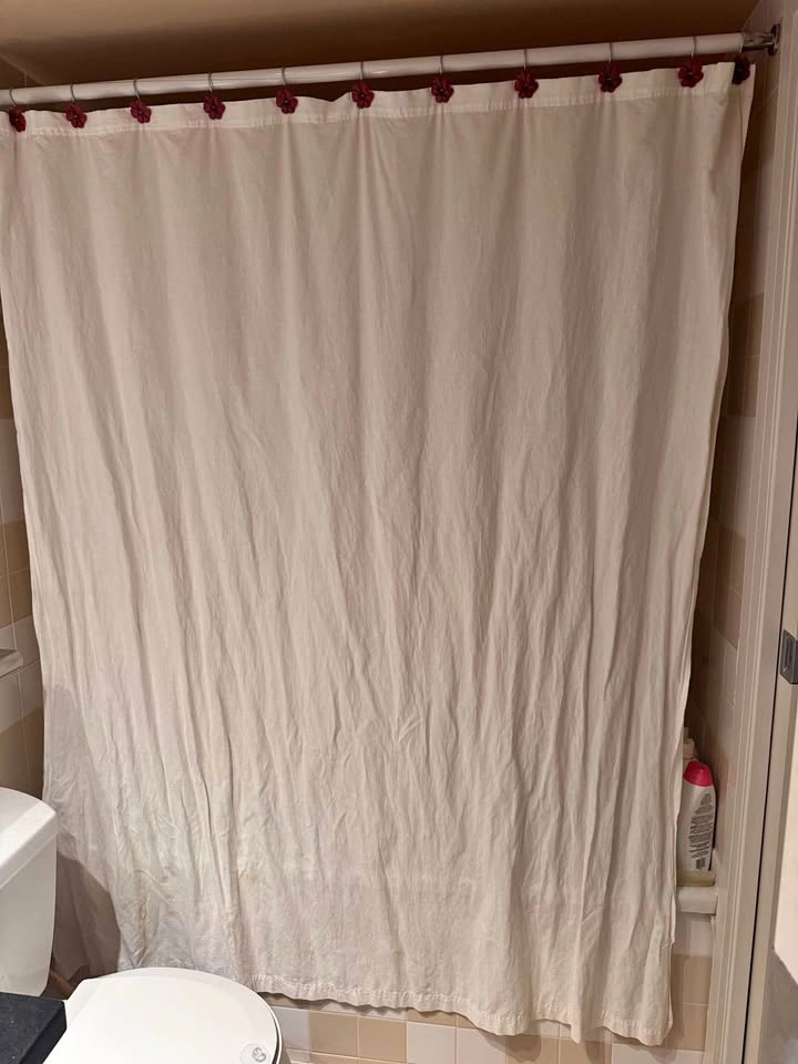 Nestwell 60% hemp 40% cotton nontoxic shower curtain