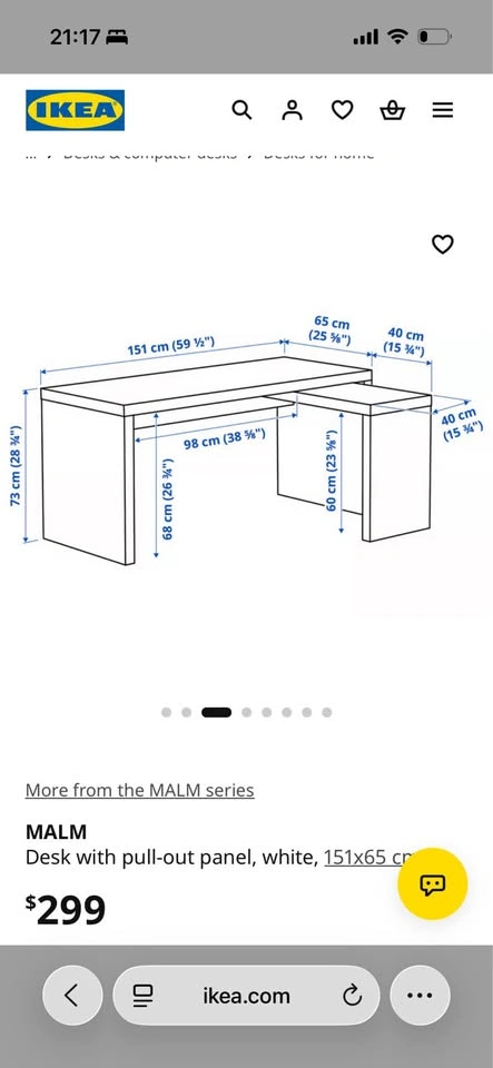 IKEA malm desk with pullout - photo 4