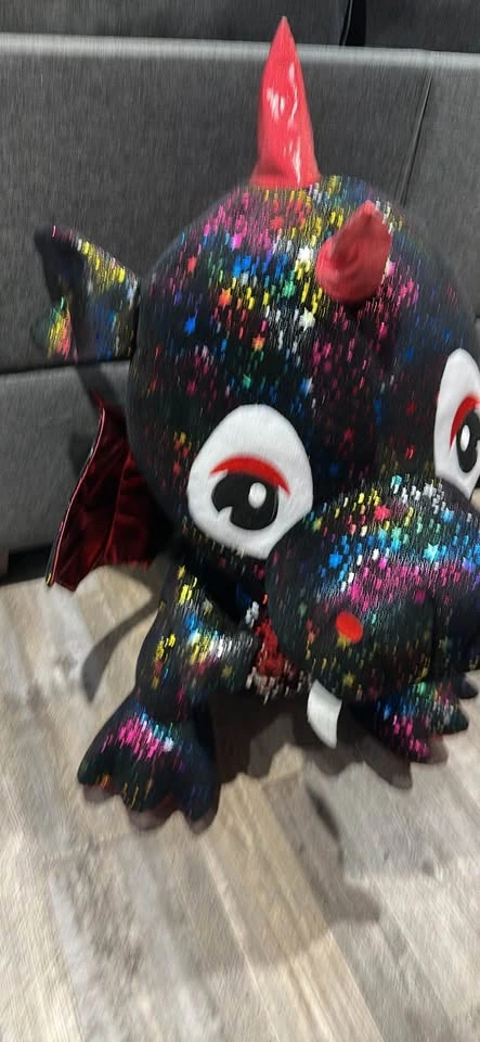 Large Galaxy Star Pattern Dragon Plush - photo 3