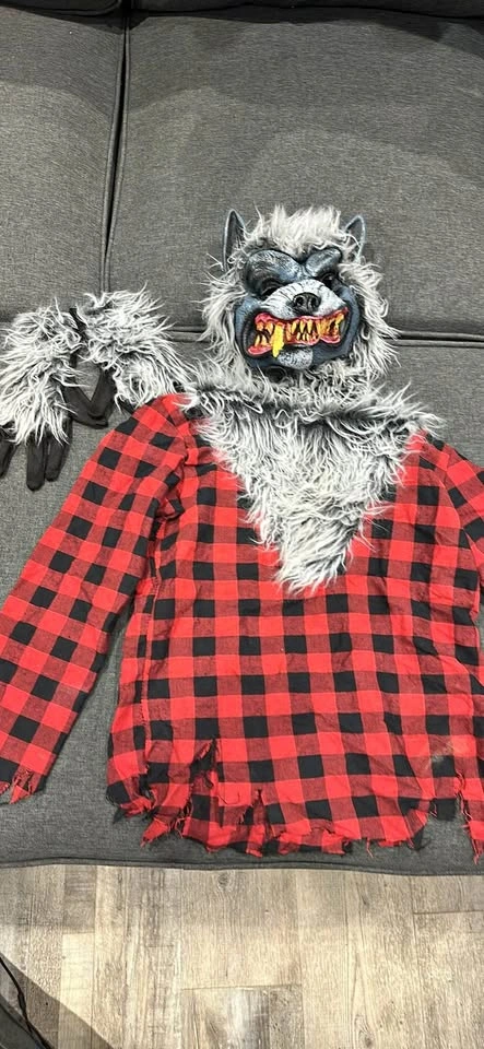Werewolf Halloween Costume with Mask and Gloves
