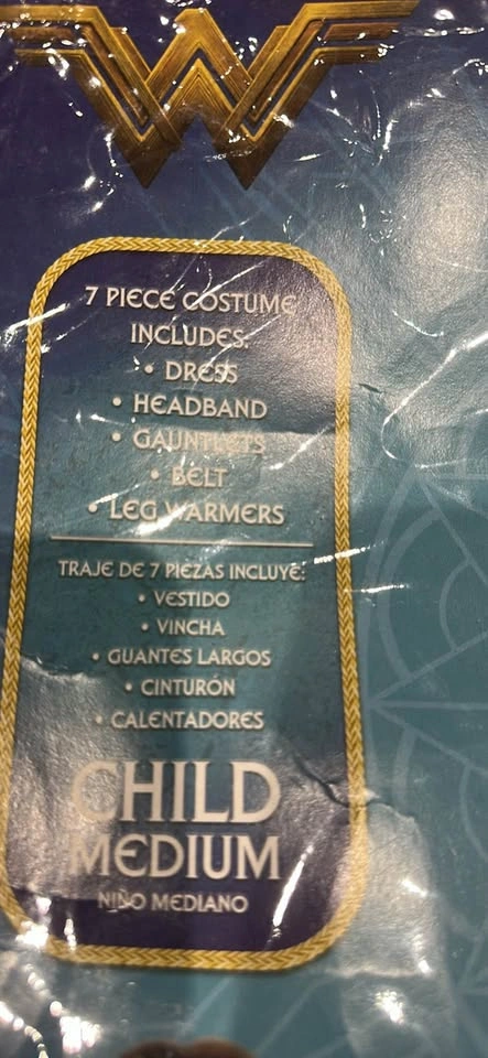 Wonder Woman 7-Piece Child Medium Costume - photo 4