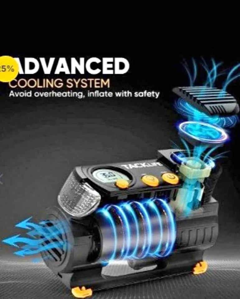 120W Rechargeable Portable Air Compressor Tire inflator thumbnail