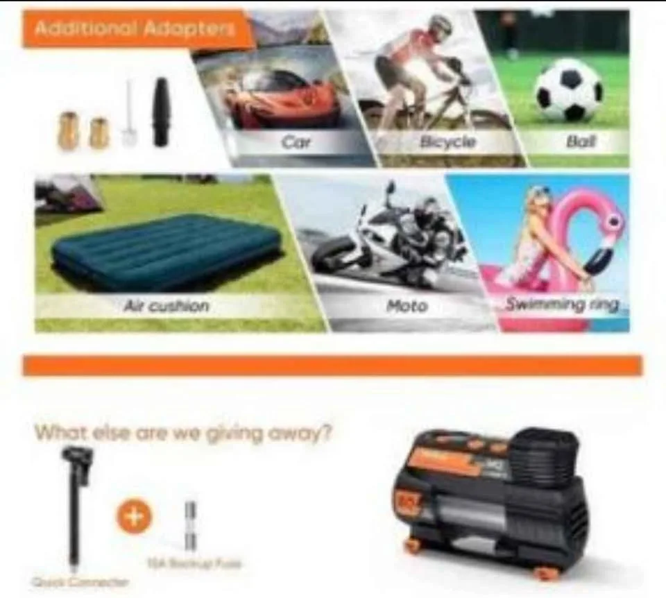 120W Rechargeable Portable Air Compressor Tire inflator image indicator(3)