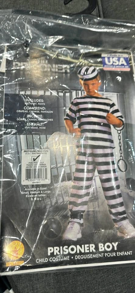 Prisoner Boy Child Costume Medium