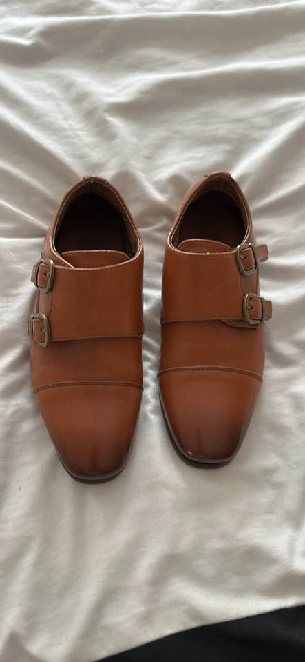 Max + Jake Men's Tan Double Monk Strap Shoes - photo 2