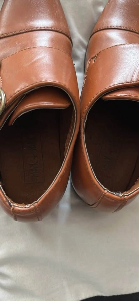 Max + Jake Men's Tan Double Monk Strap Shoes - photo 4