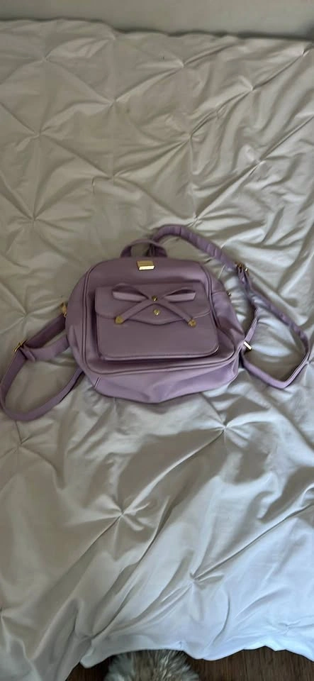 Lavender Mini Bow Backpack