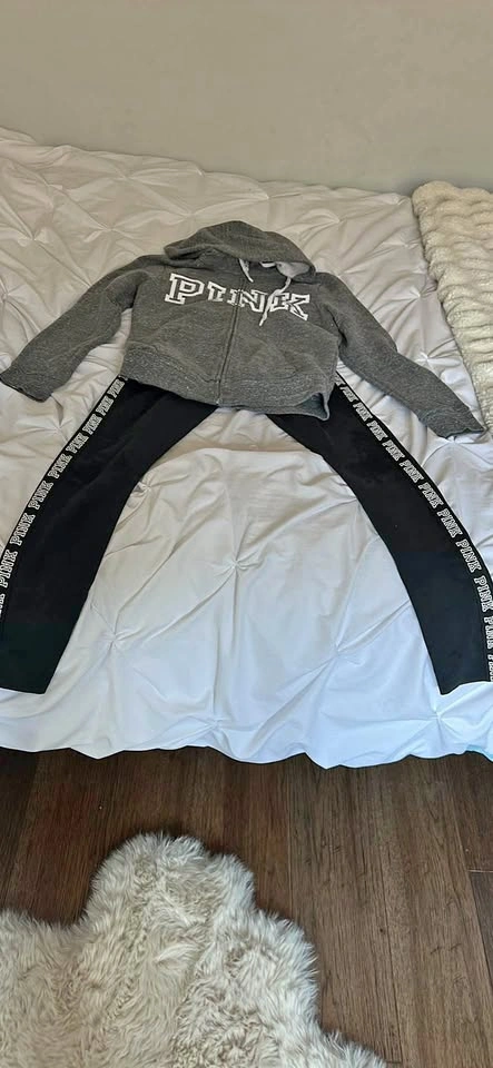 Victoria's Secret PINK Zip-Up Hoodie and Yoga Leggings Set