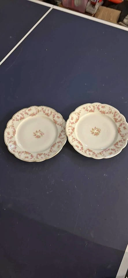 Vintage M.Z. Austria Bridal Rose Plates - Set of 2