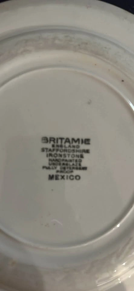 Vintage Britamic Staffordshire Ironstone "Mexico" Plates - Set o - photo 2