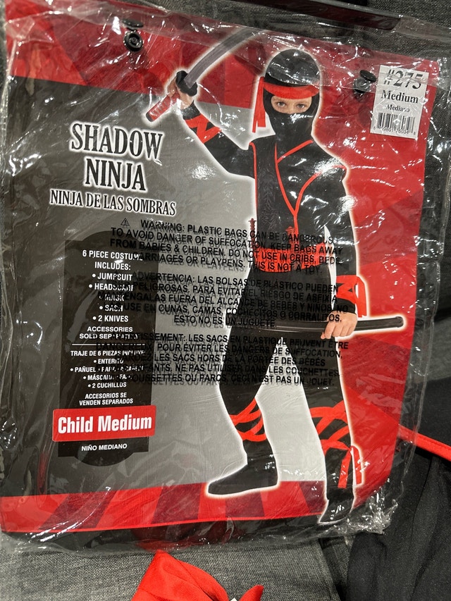 Shadow Ninja Costume Child Medium