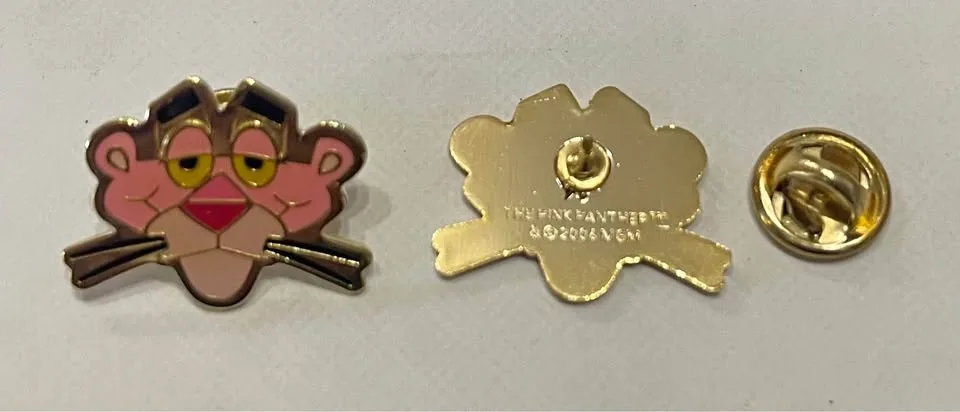 Vintage Pink Panther metal lapel pin image indicator(2)