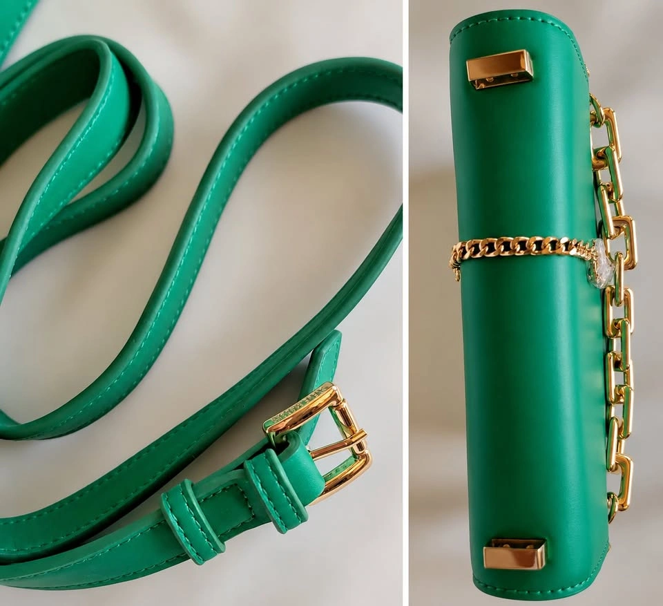 Steve Madden Crossbody Bag – Emerald Green, Gold Chain - photo 4